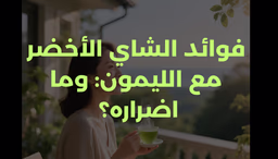 فوائد الشاي الأخضر مع الليمون: وما اضراره؟ 