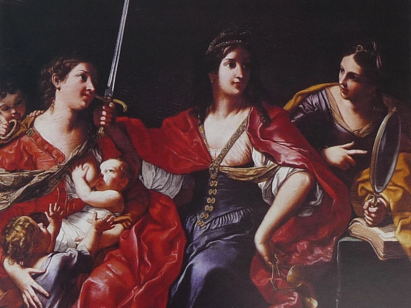 لوحة&nbsp; فضائل سيراني Sirani_virtues