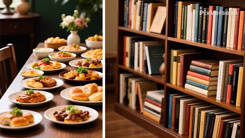 بين الفكر و الطعام 
تحول ثقافة الانسان من المعرفة إلى متعة الطعام وفن الطبخ