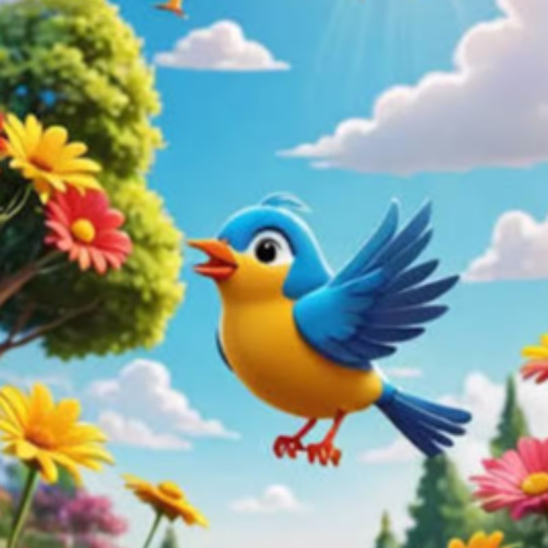 النبتة الصغيرة والعصفور الجريح