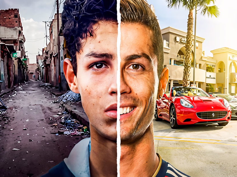 أسطورة الملاعب: رحلة كريستيانو رونالدو من الشوارع إلى النجومية