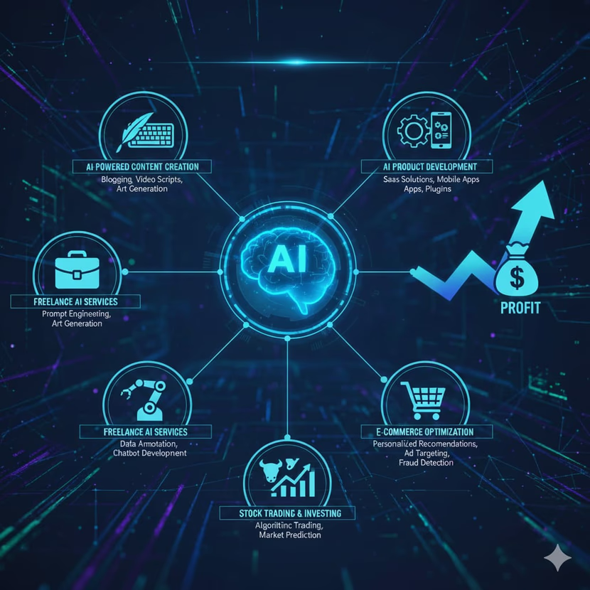 كيفية الربح من الذكاء الاصطناعي:   فرص وتحديات في عصر التكنولوجيا اربح الان