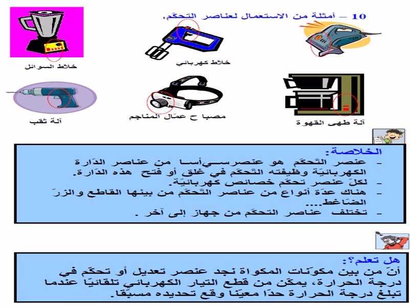 دروس التربية التكنولوجيّة السنة السابعة أساسي
الثلاثي 2
درس :التحكّم في جهاز تقني