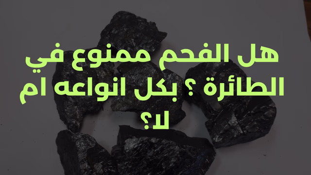 هل الفحم ممنوع في الطائرة ؟ بكل انواعه ام لا؟ 