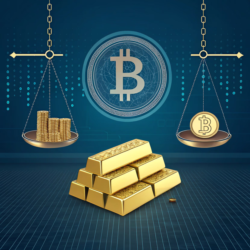 العملات الرقمية مقابل الذهب: أيهما أفضل لحماية أموالك؟